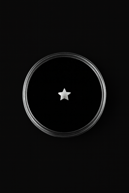 Gold  Charm mini Star - WeißGold